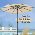 thumbnail image 4 of Abba Patio 9ft Lyon Outdoor Patio Umbrella Cover Replacement w/ 8 Sturdy Ribs, Beige, 4 of 6