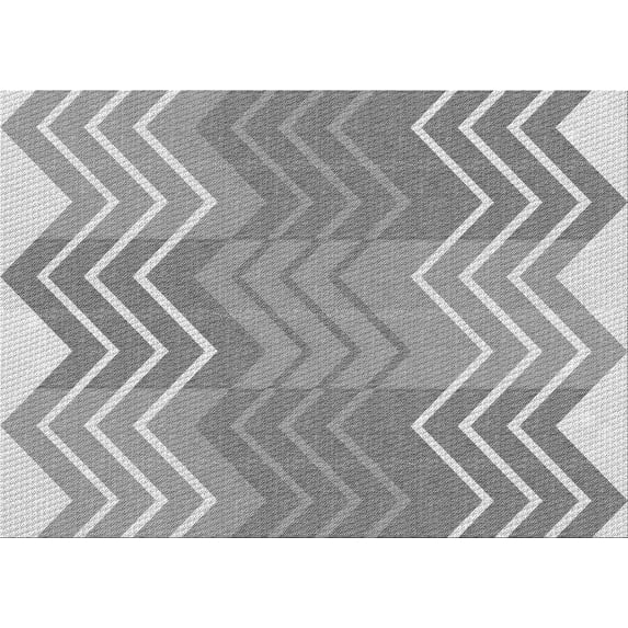 Ahgly Company Machine Washable Indoor Rectangle Transitional Platinum Gray Area Rugs, 3' x 5'