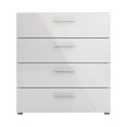 thumbnail image 5 of Tvilum Loft 4 Drawer Chest Dresser for Adults, Oak Structure/White High Gloss, 5 of 13