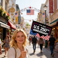thumbnail image 5 of 20PCS USA 250th Anniversary Hand Waving Flags 8.27in, America 250 merchandise Patriotic Cloth Flags for Independence Day Parade Party Decorations, 5 of 7