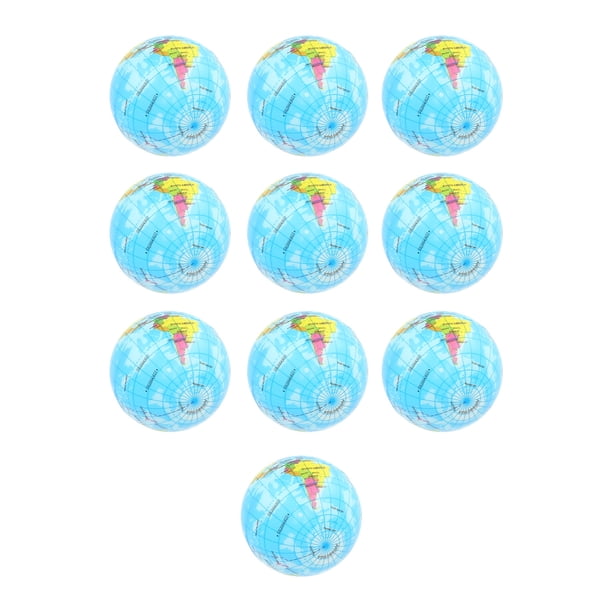 Bolas de estrés mundial, 10 piezas de globo de estrés para apretar, juguete de estrés, bola de estrés, resistente y resistente