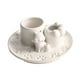 thumbnail image 5 of Soporte de incienso para decoración del hogar, centros de mesa, decoración, soporte de cerámica, plato de vela de gato para dormitorio, sala de estudi Blanco, 5 of 9