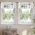 thumbnail image 2 of LALILO Kitchen Curtain Valance Seafood Art Marine Food Menu Rod Pocket Window Curtain 52"x 18" Set of 2, 2 of 5