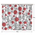 thumbnail image 5 of Pioneer Flower Floral Print Pattern Shower Curtain 84"x72" ,Bathroom Decorative Shower Curtains Set with 12 Hooks,Modern Waterproof Washable Shower Curtain, 5 of 6