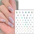 thumbnail image 3 of 6 hojas de pegatinas para uñas, pegatinas autoadhesivas para decoración de uñas, decoraciones de manicura DIY de estrellas para mujeres y niñas, 3 of 6