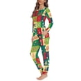 thumbnail image 3 of Ropa de dormir de manga larga con patrón navideño para mujer, Conjunto de pijama versátil de dos piezas, Jersey informal, ropa de dormir femenina, envío directo, 3 of 4