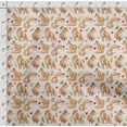 thumbnail image 4 of Soimoi Animals Printed, Cotton Fleece, Fabric by The Yard Sewing DIY Stretch Fabric 56 Inches Wide, WarmFabric for Hats, Coats, Gloves, Blankets, Orange, 4 of 5