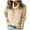 Khaki, variant on Womens Sweaters Women Fall Clothes Fashion Women Bow Collar Solid Buttons Sleeve Knitted Casual Sweater Warm Top