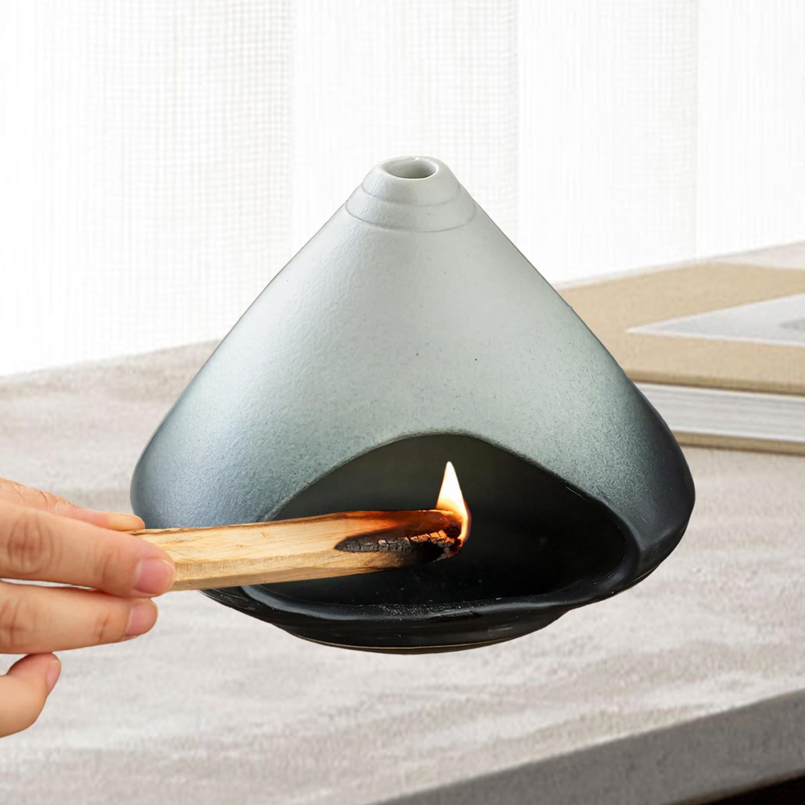 Incense Holder Palo Santo Holder Ceramic Tray Heat Resistant Desk Ornament for Home Yoga Living Room