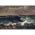 thumbnail image 2 of Gustave Courbet 24x18 Black Ornate Framed Double Matted Museum Art Print Titled: The Wave (1869), 2 of 5