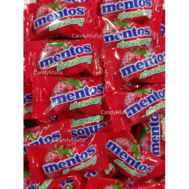 Strawberry Mentos Individually Wrapped Mints 13 oz bag (130 pieces