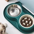 thumbnail image 3 of Dog Slow Feeder Dog Water and Food Bowls Stainless Steel Bowls Non Slip Anti Skid Pet Puppys and Kitties Dishes for Small Medium(9.2"*15",Yellow), 3 of 8