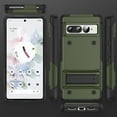 thumbnail image 6 of ELEHOLD Rugged Case for Google Pixel 7 Pro,Hybrid Military Grade Drop Protection Built-in Hidden Kickstand Shockproof Armor Cover for Google Pixel 7 Pro 6.7", Green, 6 of 7