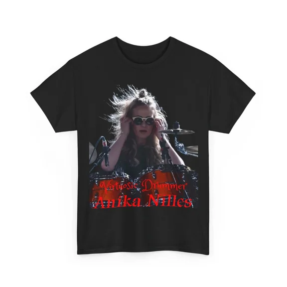 Reprint Rare Anika Nilles Virtuosic Drummer T-Shirt Patriotic