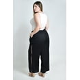 thumbnail image 3 of Pantalon de lino con detalle lateral Roman Fashion /Tallas Extras, 9204 (Negro) negro 36, 3 of 6