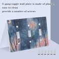 thumbnail image 3 of Yayeee Toggle Light Switch Wall Plate 2-Gang 4.56"x4.48" Decorative Outlet Cover, Trees in The Night, 3 of 7