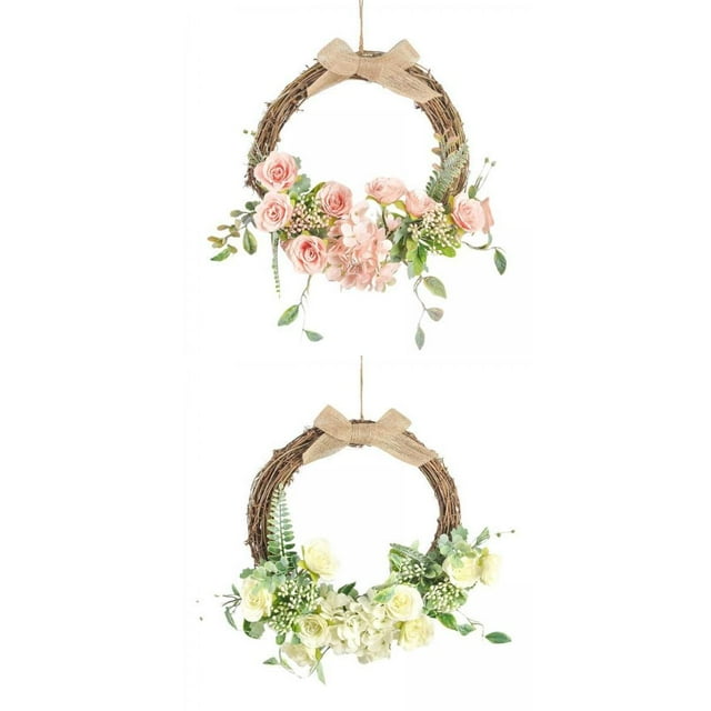 de Flores para Puerta Delantera, 2 Uds., para Decoración de Adornos de Fiestas Y Festivales