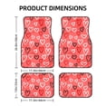 thumbnail image 2 of ZICANCN Waterproof Car Floor Mats Full Set, Pink Cute Hearts Doodles Automotive Carpet Mats for Vehicle Trucks Suv Jeep, 4 Pieces, 2 of 6