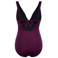 thumbnail image 6 of Hilor Women V Neck One Piece Swimsuit Tummy Control Shirred Swimwear Front Twist Bathing Suits, 6 of 8