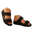 thumbnail image 3 of DAFEI Women's Thick Soled Flat Single Strap Slip Sandals with Cut Out Design Casual Open Back Sandals, 3 of 8