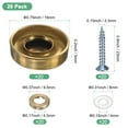 thumbnail image 3 of Uxcell 20-Pack Tapas de Tornillo para Espejo, 0.75" Diámetro Tapas Decorativas de Tornillo de Acero Inoxidable 304 y Clavos Acabado Cepillado [Tono Dorado], 3 of 7