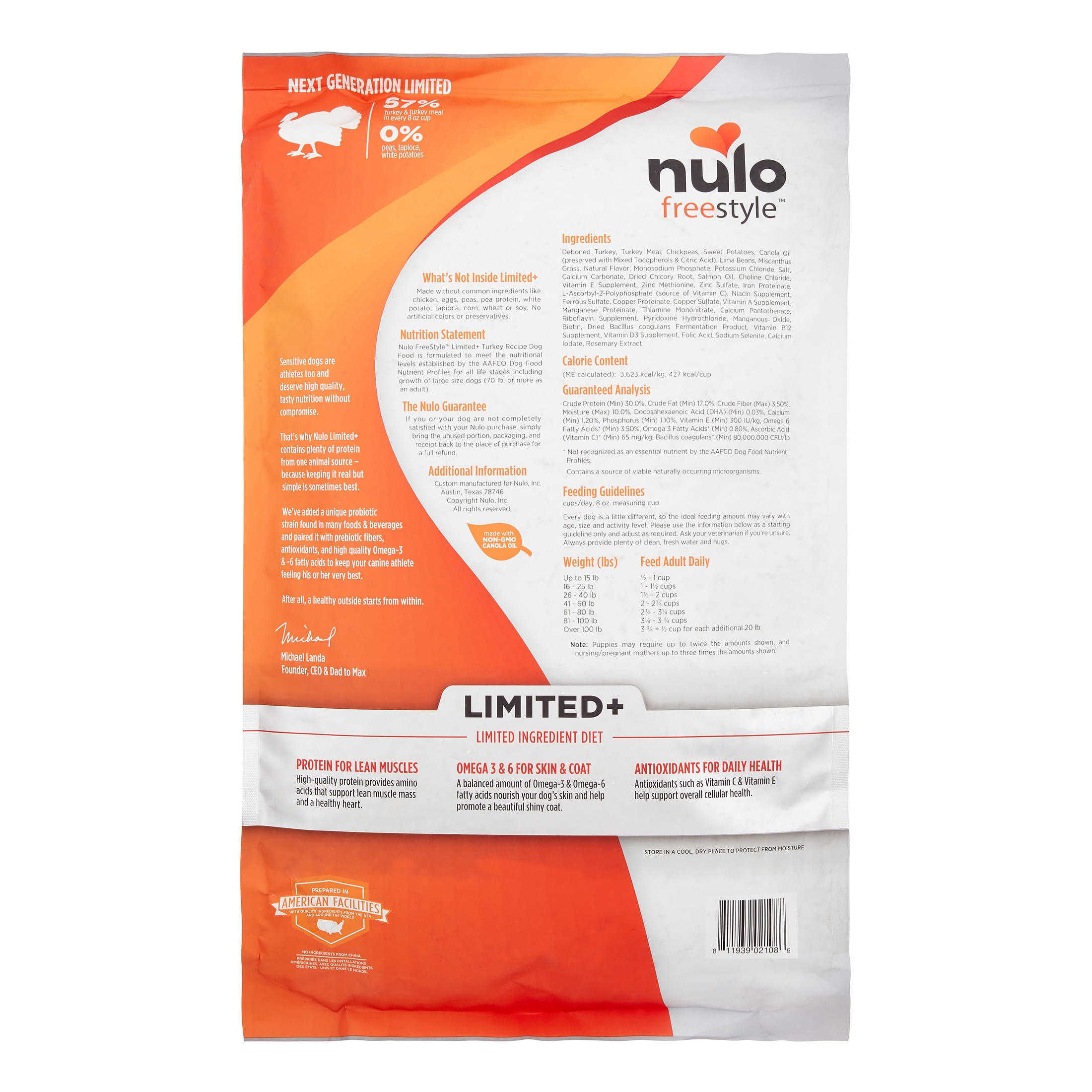 Nulo FreeStyle Grain-Free Limited Ingredient Diet Turkey Dry Dog Food, 10 Lb