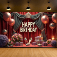 thumbnail image 6 of Premium Material Happy Birthday Banner Decorative Design Elegant Style Floral Arrangement for Birthday Party Wedding Celebration Indoor Decoration, 6 of 8