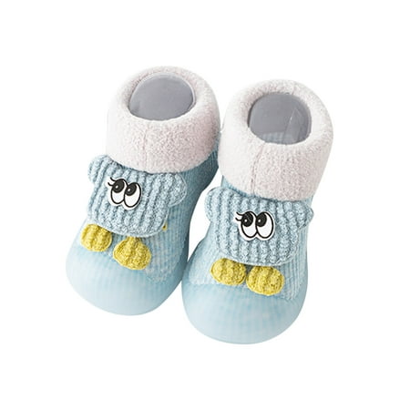 

Youmylove Infant Boys Girls Animal Cartoon Socks Shoes Toddler Fleece Warmfloor Socks Non-Slip Prewalker Shoes New Children Shoes