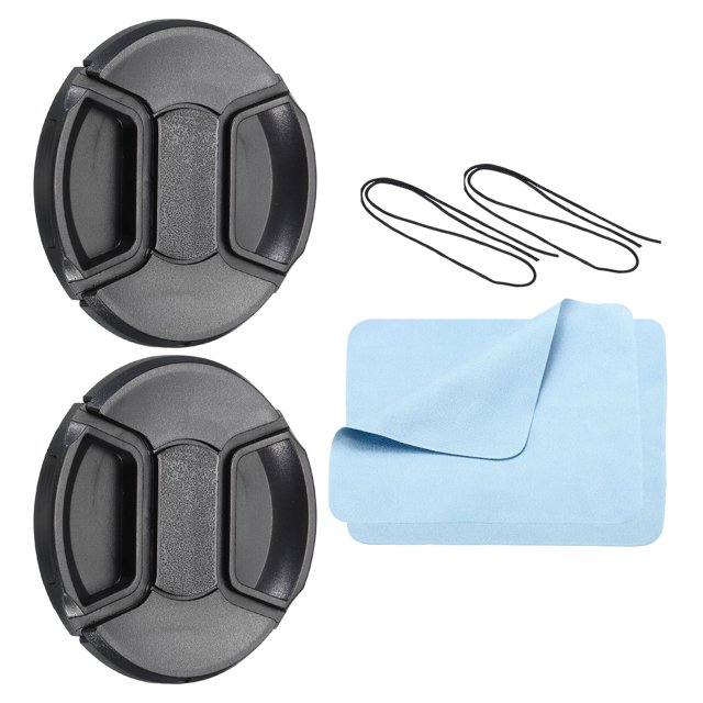 Unique Bargains Center Pinch Front Lens Cover Dust Camera Lens Cap for Lens with 77mm Thread, 2 Pack