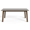 thumbnail image 3 of Furniture of America Senoil Boucle Fabric 5-Piece Dining Table Set in Walnut, 3 of 20