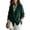 Dark Green, variant on Womens Textured Knit Sweater Coat Blazer Lapel Collar Button Down Long Sleeve Loose Casual Layering Outer Layer Black S