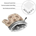 thumbnail image 6 of Honeii Cute Autumn Turkey Pattern Oven Mitts and Pot Holders, Silicone Oven Gloves,500 F Heat Resistant Oven Mitts Sets, 4PCS, 6 of 6
