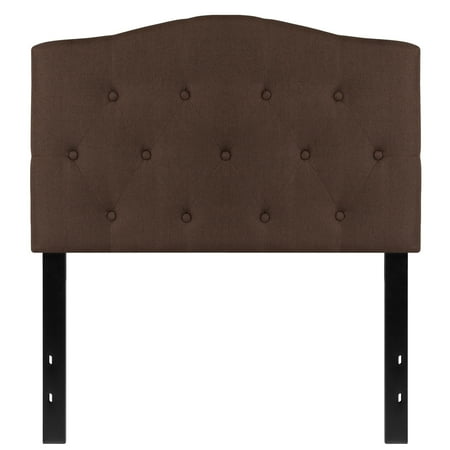 BSD National Supplies Medford Twin Size Dark Brown Fabric Upholstered Tufted Headboard - Walmart.com
