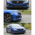 thumbnail image 2 of FITS 2016-2021 HONDA CIVIC HATCHBACK & Si JDM GLOSS BLACK FRONT BUMPER LIP SPLITTER, 2 of 5
