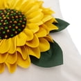 thumbnail image 2 of JWH 3D Handmade Decorative Square Sunflower Throw Pillow Covers for Bedding Living Room Sofa Decor 18x18inch Yellow No Insert, 2 of 13
