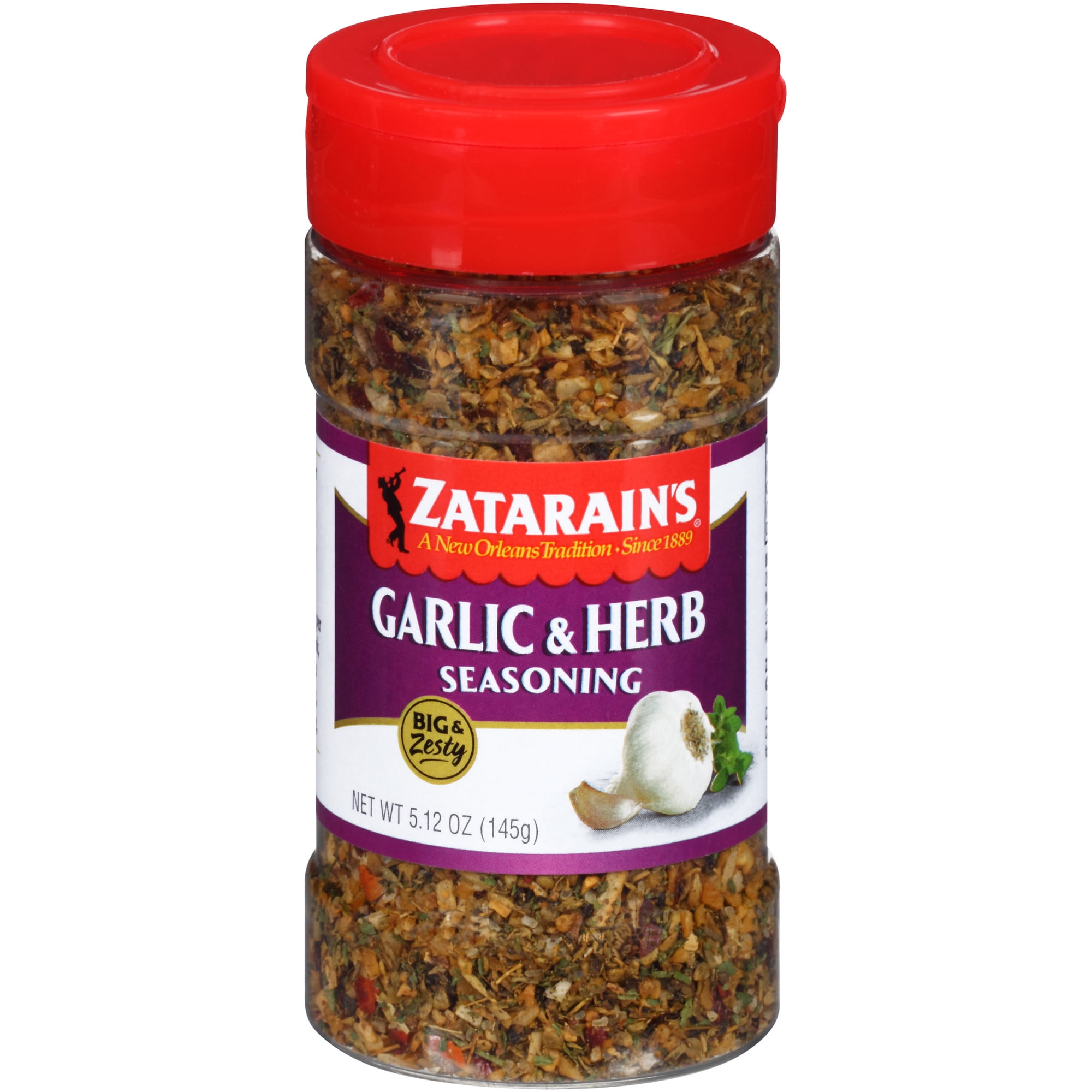 Zatarain's Seasoning - Garlic & Herb, 5.12 oz