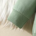 thumbnail image 5 of SUXIAN Girls Sweatshirt Solid Color with Ruffles Lace Trim Pullover for Toddler Cute Wear Green 12-18 Months, 5 of 6