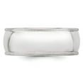 thumbnail image 7 of 10K White Gold 8mm Milgrain Half Round Band Ring Size 12, 7 of 7