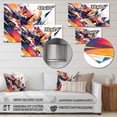 thumbnail image 4 of Designart "Collage of Vibrance" Cubism Metal Wall Decor, 4 of 5