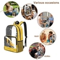 thumbnail image 4 of FKELYI Tractor Yellow Print Clear Backpack for Girls & Boys 17 Inch Kids Backpacks Transprent School Book Bag with Multi-Pockets Casual Daypack for Elementary, 4 of 7