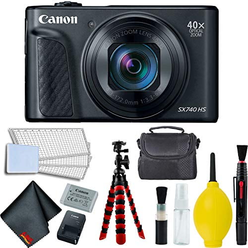 Canon PowerShot SX740 HS Digital Camera (Black) Accessory Bundle - Intl Model(International Model)