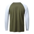 thumbnail image 3 of Men's Fashion Color Block Long Sleeve Athletic T-Shirt Breathable Workout Top for Active Comfort Fit Men's Loose Fit Casual Fashion Shirt, 3 of 4