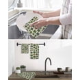 thumbnail image 5 of St Patrick's Day Kitchen Dish Towels for Drying Dishes Set of 3, Spring Green Shamrock Vintage Rustic Beige Waffle Weave Microfiber Hand Tea Bathroom Towels Quick Dry & Absorbent Towel 12x12, 5 of 7