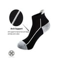 thumbnail image 3 of Luxtrada 4 Pairs Mens Low Cut Ankle Athletic Socks Polyester Mesh Cushioned Running Ventilation Sports Tab Socks (Multicolor), 3 of 6