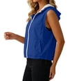thumbnail image 4 of Diufon Hooded Vest for Women Sleeveless Zip Up Running Vest with Pockets Drawstring Summer Outdoor Sun Protection Jackets, 4 of 9