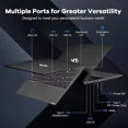 thumbnail image 2 of 15.6" FHD-IPS-Business-Laptop, 8 Cores Intel i5-12450H 16GB RAM 1TB SSD (Beat i7-11800H, Up to 4.4GHz) Backlit Keyboard Computer, 100W Type C Fingerprint WiFi 6 Numpad Win 11, 2 of 7