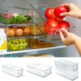 thumbnail image 2 of Refrigerator Food Storage Container Refrigerator Organizer Bins Stackable Fridge Food Storage Box with Hand Kitchen Accessories (S), 2 of 7