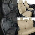 thumbnail image 3 of IKABEVEM Seat Covers Custom Fit Honda CR-V 2017 2018 2019 2020 2021 2022 Full Set Faux Leather(5 Seats, Beige), 3 of 7