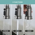 thumbnail image 4 of Double Handle Bridge Kitchen Faucet with Advanced Spray in Brushed Nickel, 4 of 8