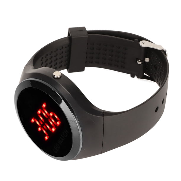 Reloj Digital para Niños Bling Bling LED Rojo Deportivo Regalo de Cumpleaños Negro